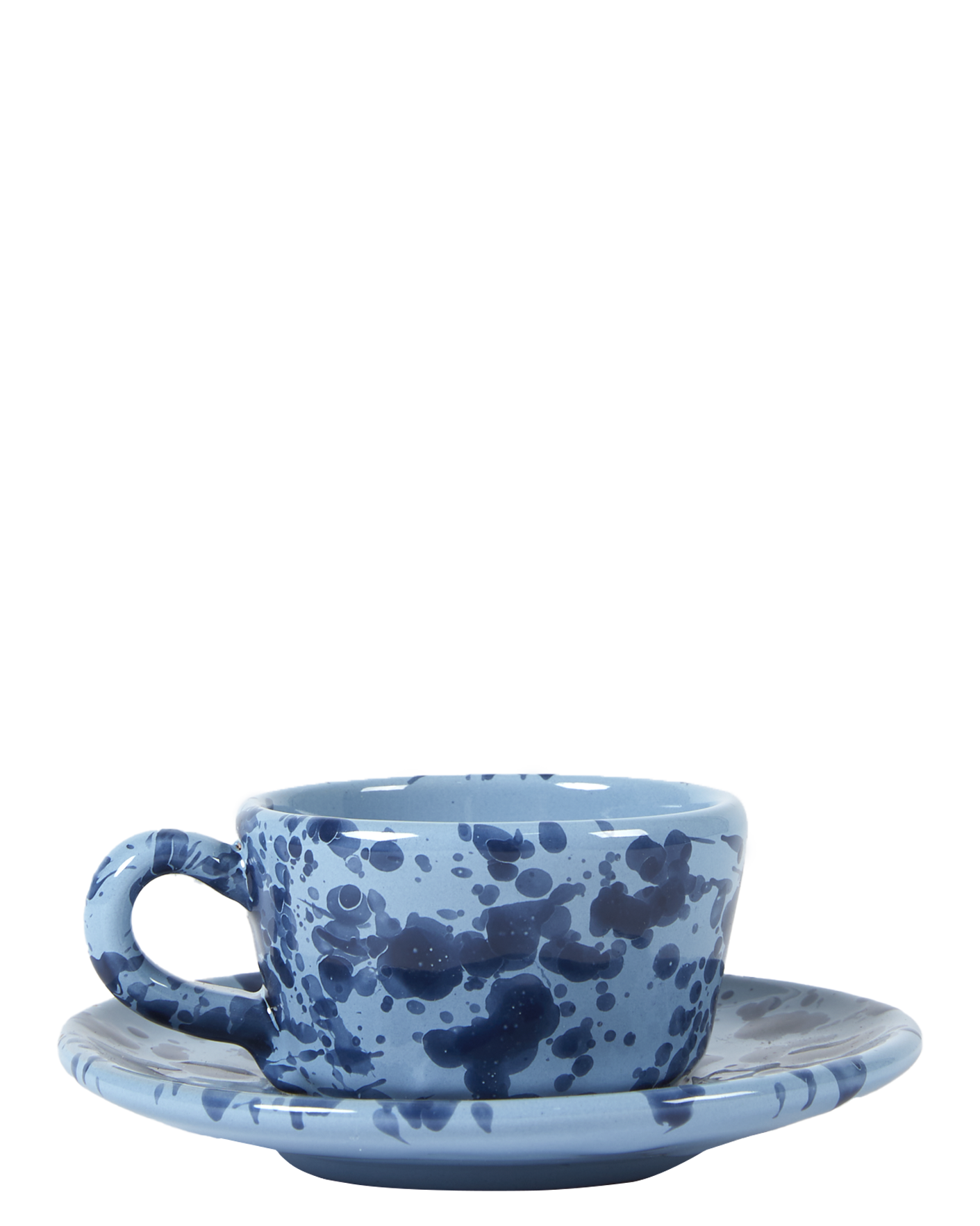 Splatter Espresso Cup and Saucer by Fasanoceramiche