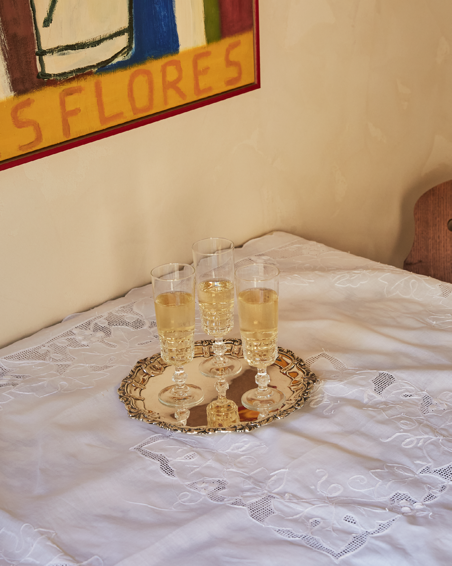 Footed Silver Tray