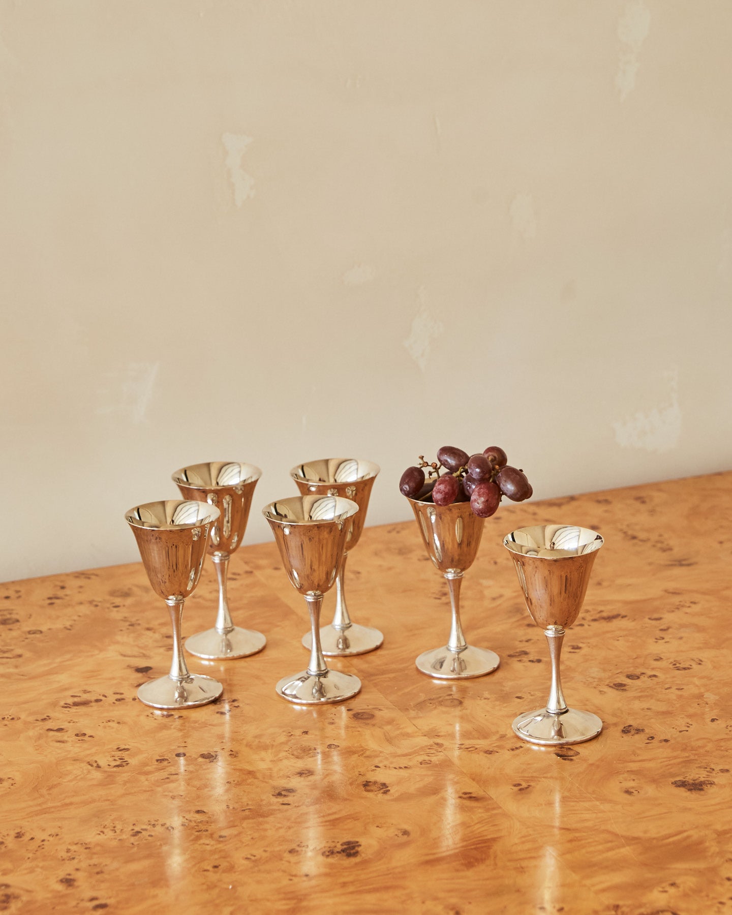 Silver Liqueur Goblets