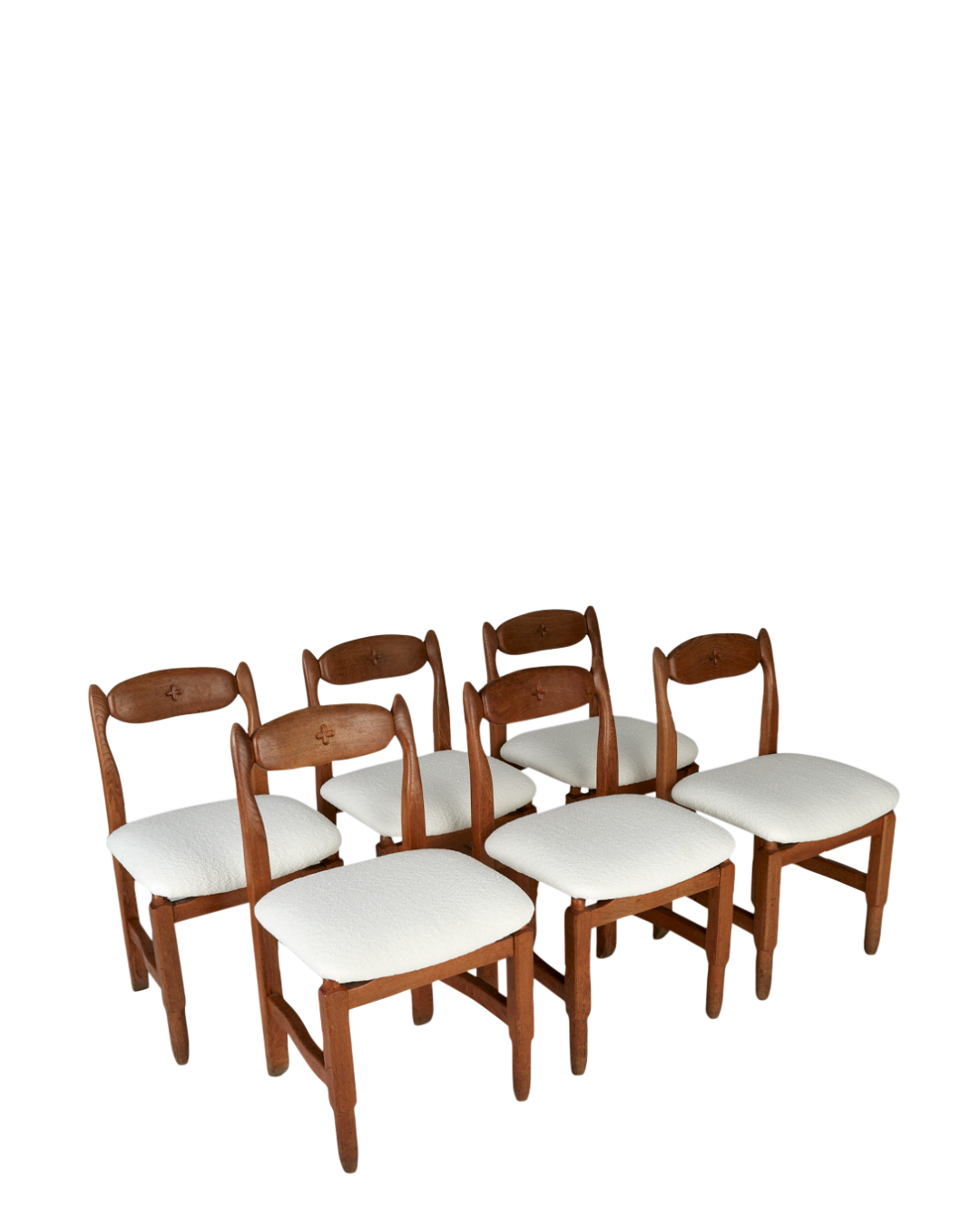 1960s Guillerme et Chambron Dining Chairs