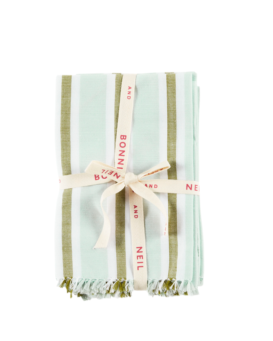 Woven Stripe Napkin - Mint